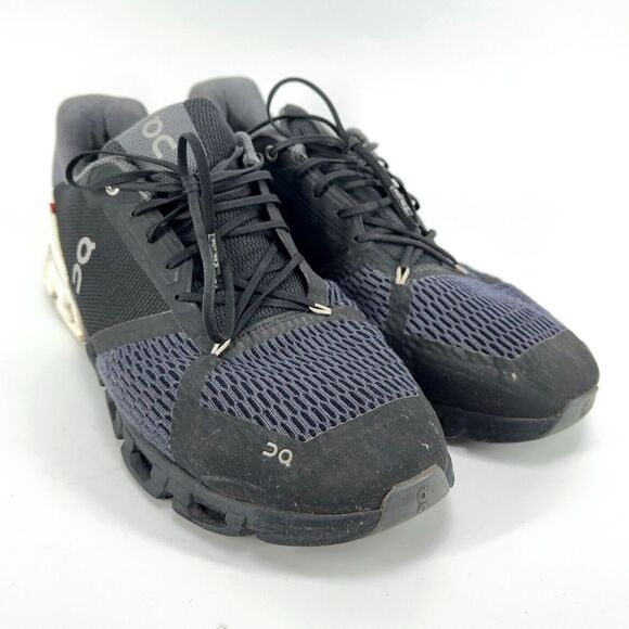 On Cloud Swiss Cloudfly Mens Size 12.5 2E Wide Running Shoes Black/Blue 51.99067 - Picture 3 of 12